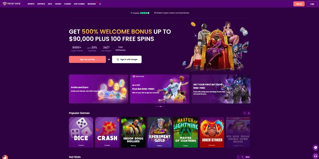 trust dice casino home